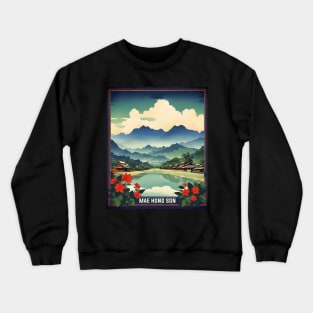 Mae Hong Son Thailand Vintage Retro Travel Tourism Crewneck Sweatshirt